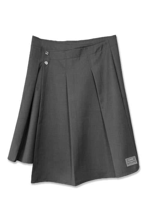 【RESTOCK】SPIRAL BUTTON ASYMMETRY WRAP SKIRT *Last1
